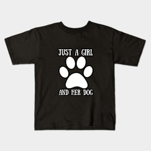 Just A Girl And Her Dog Kids T-Shirt